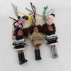 Xiaoxiangfeng Cute Knitted Bag Pendant Girl Black Doll Keychain Hanging