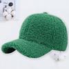 Autumn and Winter Lamb Wool Baseball Cap Warm Fashion Light Board Cap Embroidery Letter Hat