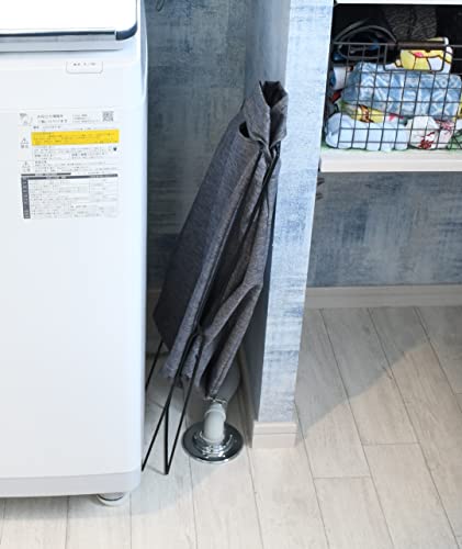 Тонкая металлическая корзина для белья Pearl Metal, 36 л, серая, стиль «Wash», HB-6341