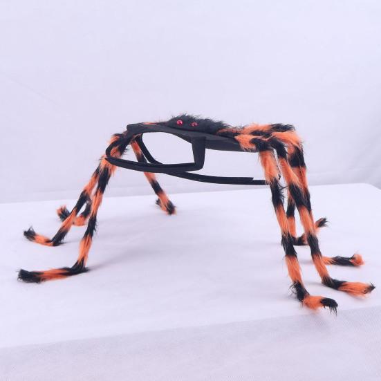 Pet Spider Costume Halloween Furry Giant Simulation Spider Apparel for Cats Small Medium Dogs Pet Halloween Party Cosplay Dress Up Accessory