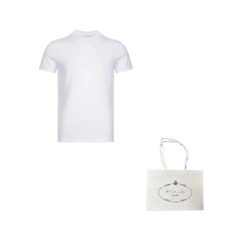 PRADA T-Shirts Men's White Crew Neck Moderate DNA829-11CD-FO009-S-221