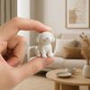 Фигурка собаки, 3D-печатная милая щенячья скульптура, Маленькое улыбающееся животное, Настольное украшение для стола в гостиной, Подарки для любителей собак
