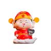 Blessing Mini God of Wealth Figurine Resin Lucky New Year Statue  Home Office Accessories