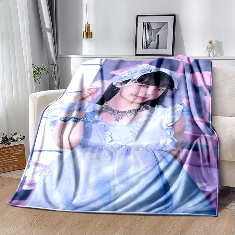 3D Printed Flannel Blanket I-ILLIT Combo K-POP Home Sofa Bed Blanket | Birthday Gift, Customizable