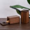 High-end Black Walnut Wood Toothpick Box Magnetic Adsorption Toothpick Dispenser Container Hotel