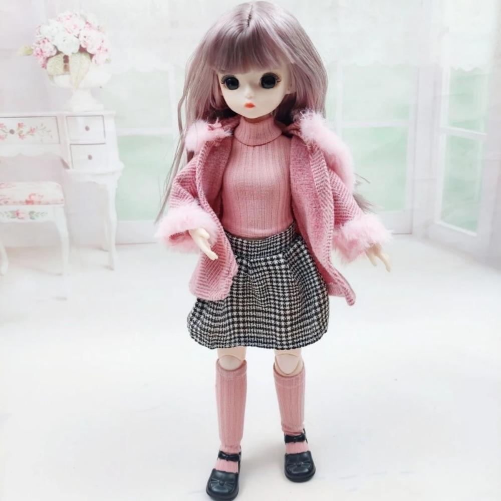 Одежда для куклы BJD 1/6 Милое платье Юбка Головной убор 30 см Кукла-принцесса Повседневный костюм Наряд Аксессуары для куклы Игрушка для DIY для девочки Подарки