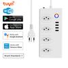 8 портов WiFi Tuya Smart Brazil Power Plug 4 розетки 4 USB-разъема для зарядки Alexa Google Home Voice Assistant Одиночный таймер