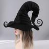 Witch Hat for Halloween Daily Wear Black Magic Wool Witch Hat Halloween Cosplay Party Costume Women Dress Up Accessory