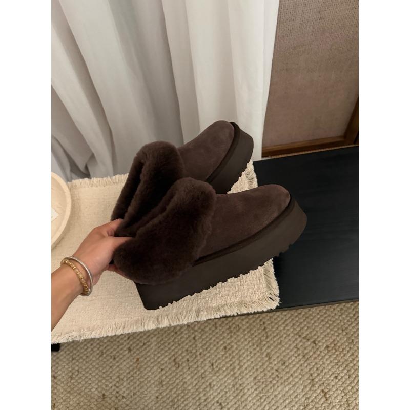 Tazler Thick-soled Sheepskin Integrated Warm Fashion Snow Boots Fleece Plus