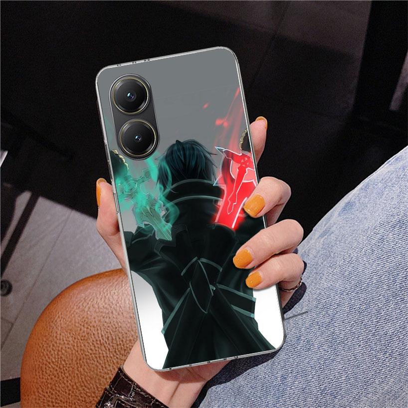Чехол для телефона Sword Art Online Кирито для Xiaomi Poco X7 X6 X5 Pro F7 Ultra Redmi 15C 15 13C 13 12C 12 10 10A 10C 9 9A 9C 9T