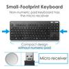 Elecom Keyboard Wireless Membrane Thin Compact Keyboard with Mouse Black (Receiver Included) TK-FDM109MBK