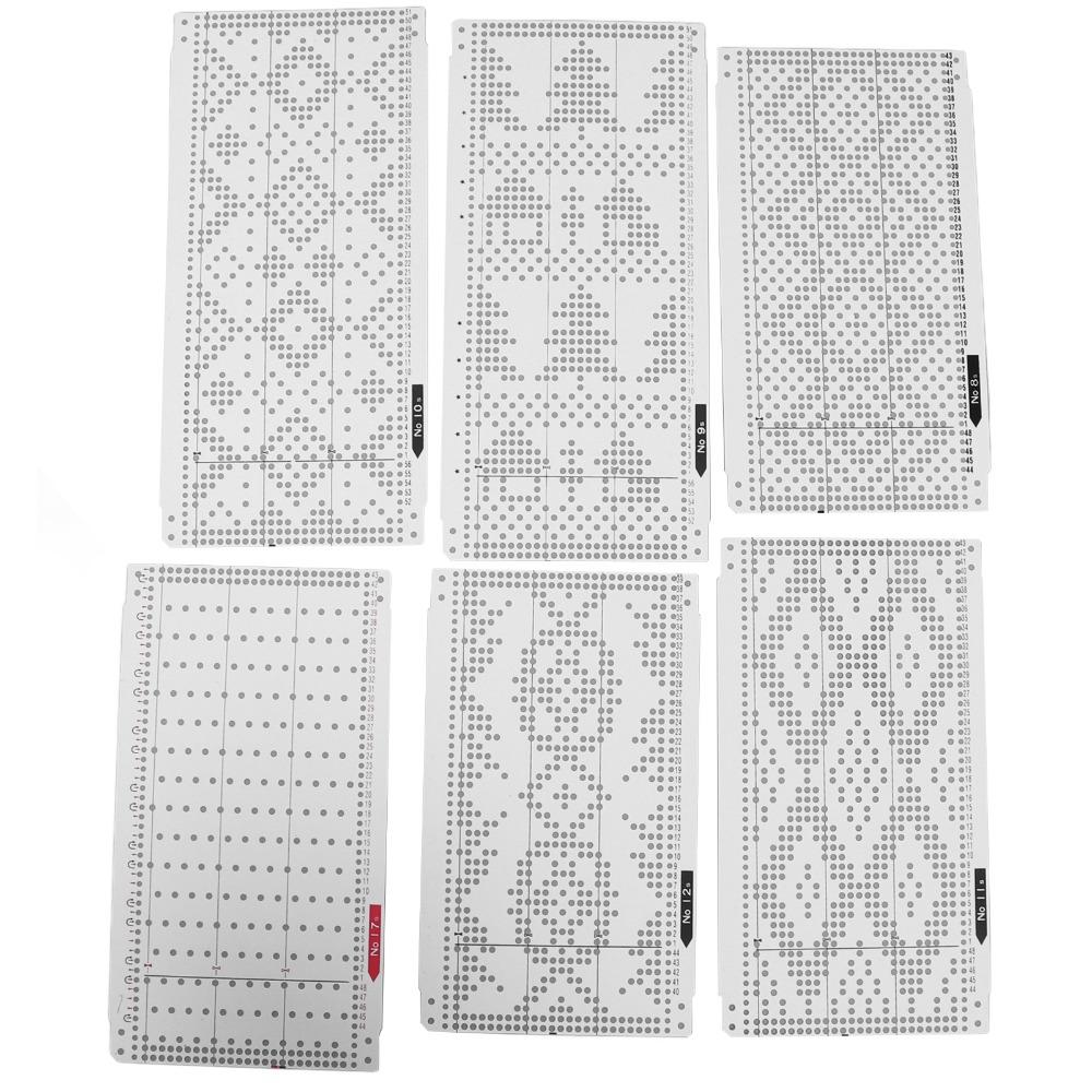 20Pcs 1-20 Punching Flower Punch Cards 20 Patterns Knitting Machine Punch Cards Home Crafting