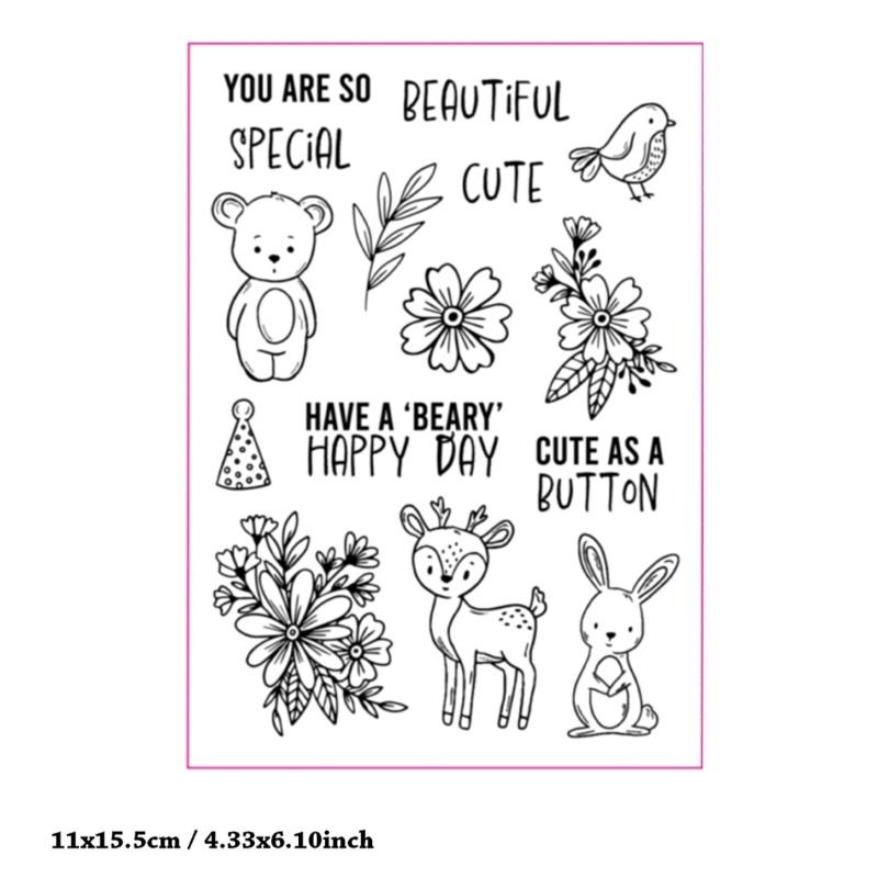 1 шт. Прозрачный штамп Силиконовый штамп Печать Декор для альбома Рукоделие 3D Скрапбукинг Альбом для фотожурнала Украшения Штамп Изготовление открыток