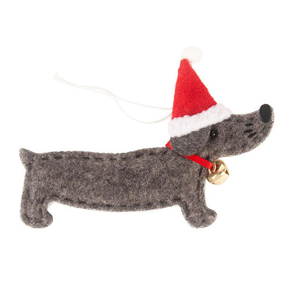 Festive Cartoon Dog Christmas Ornament for Kids Safe Holiday Home Decoration Lightweight Pet Friendly Hanging Accessory