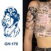 GH Hot Sale Waterproof Long Lasting Temporary Tattoos Stencil Body Art Arm Chest Leg Shoulder Tattoo Stickers for Girl Men Women