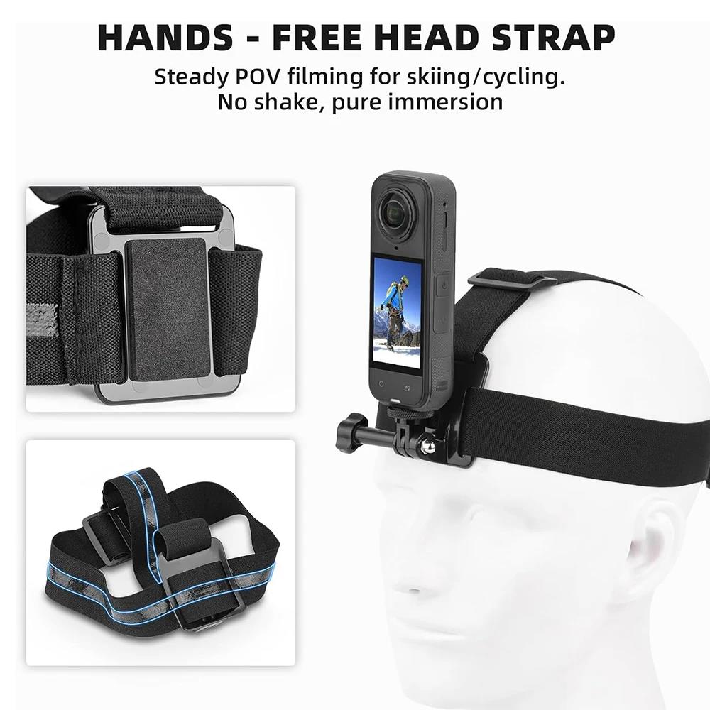 Accessories Kit for Insta 360 X6 X5 X4 X3 Chest Mount Head Strap Backpack Holder Wrist Strap for Insta360 X6 X5 X4 X3 Accessory 2