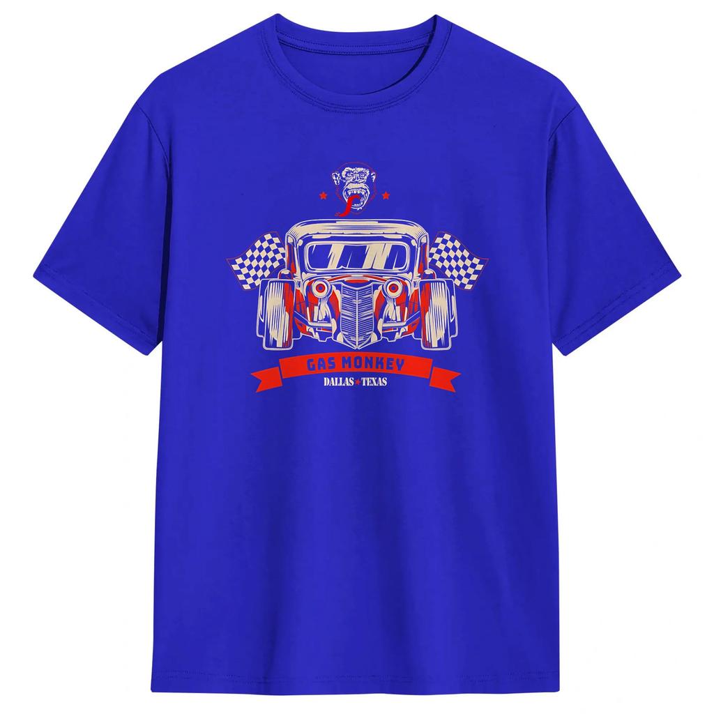 Monkey Gas Garage Unisexs T Shirts Vintage Tee Shirt Short Sleeve O Neck TShirt Cotton Gift Idea Clothes