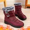 Водонепроницаемые зимние ботинки Lucyever для женщин 2024 года, новые нескользящие зимние ботинки на платформе, женские ботинки с искусственным мехом кролика, сохраняющие тепло