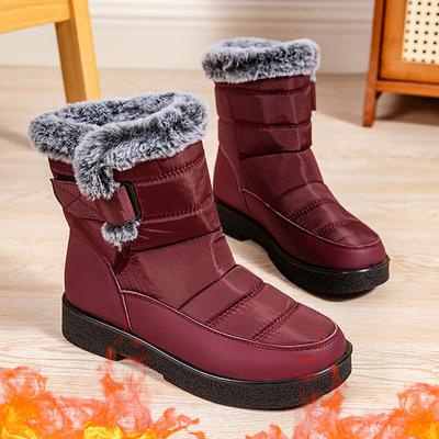 Водонепроницаемые зимние ботинки Lucyever для женщин 2024 года, новые нескользящие зимние ботинки на платформе, женские ботинки с искусственным мехом кролика, сохраняющие тепло