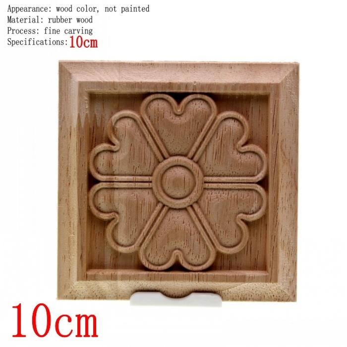 RUNBAZEF The Unpainted Wood Color Decal Applique Furniture Square Box Shavings Home Decoration Accessories Craft Miniature