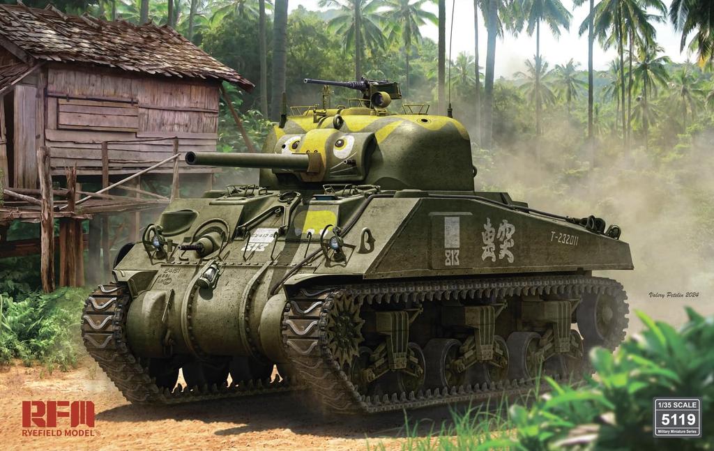 МОДЕЛЬ RYEFIELD M4A4 Sherman Пластиковая модель Сборочный комплект RFM5119 1/35