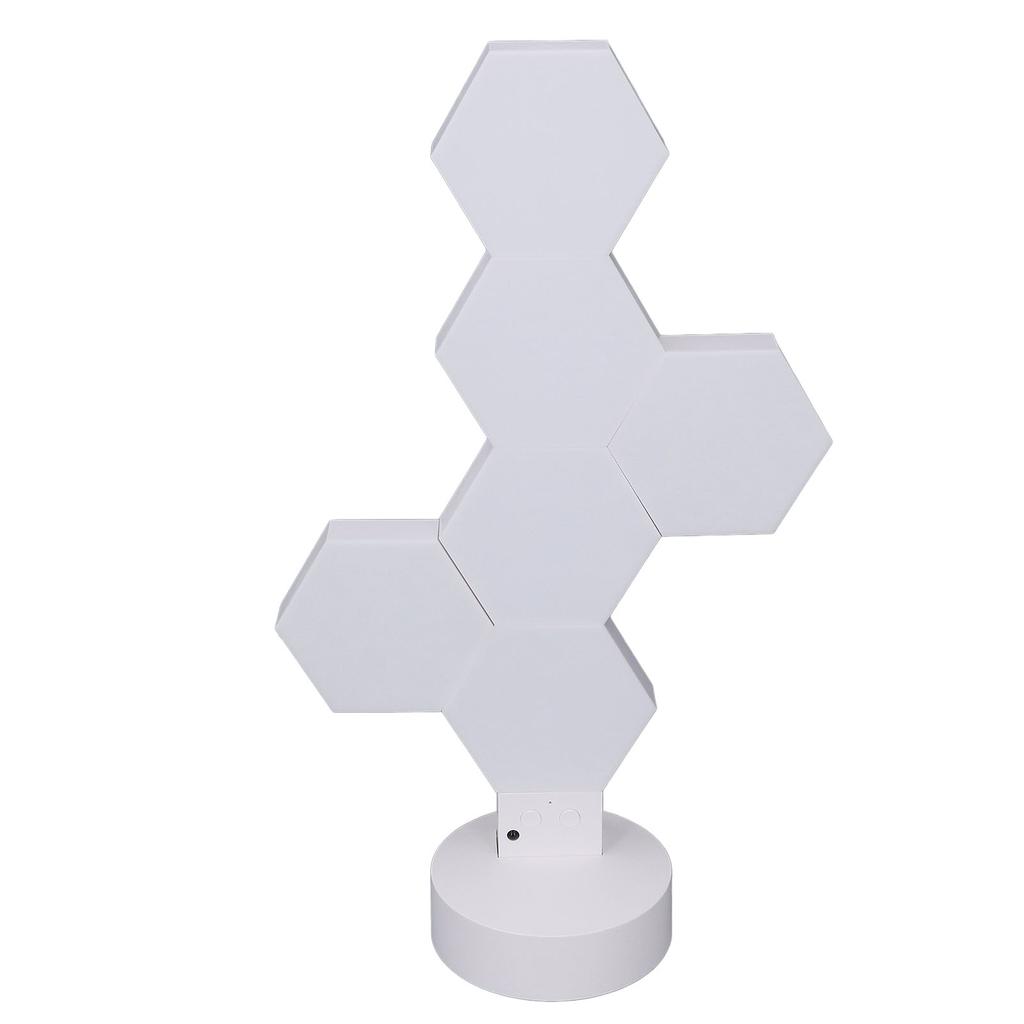 6 шт. светодиодных шестиугольных ламп для настенного беспроводного RGB-музыкального синхронизированного игрового света с дистанционным управлением