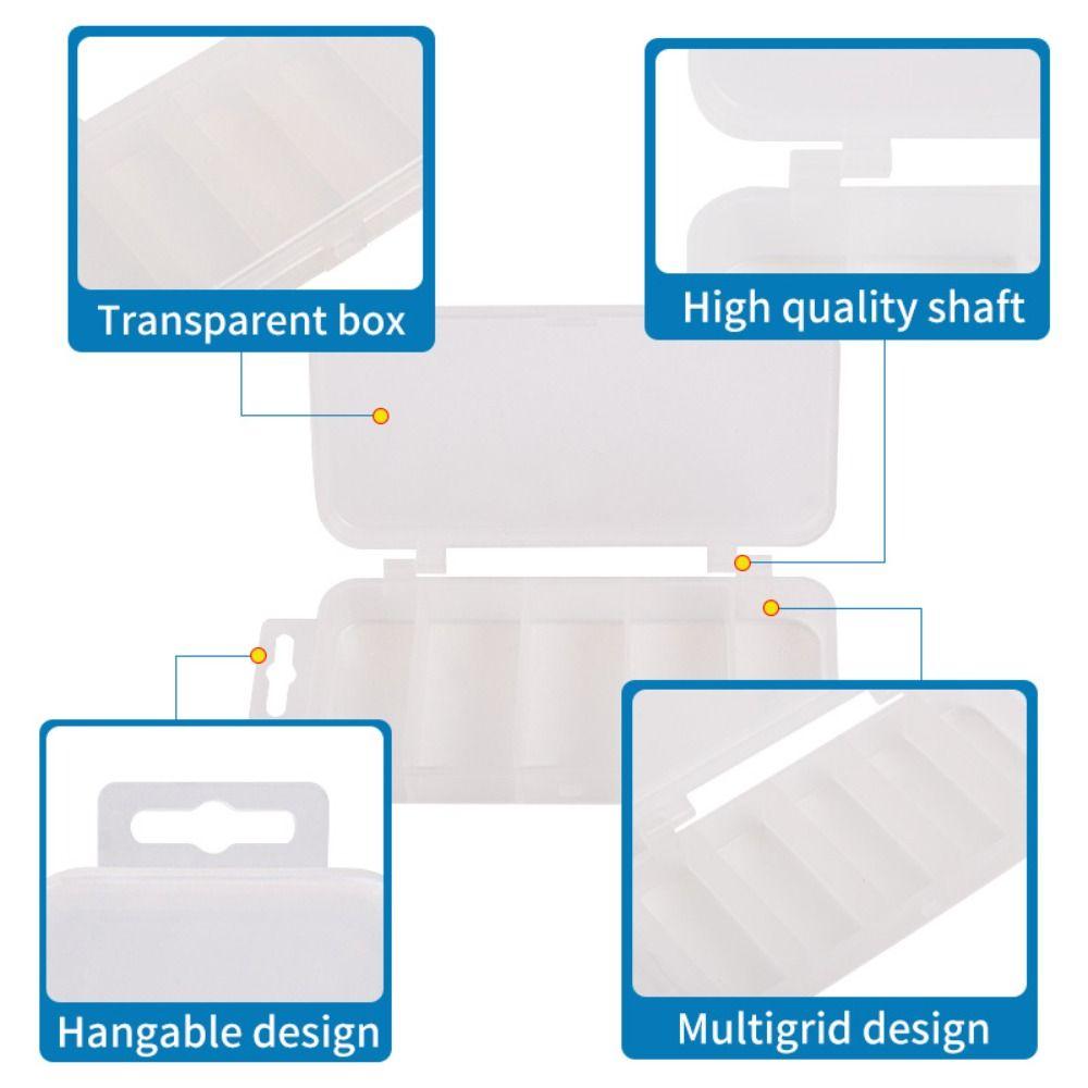 5 Compartments Fishing Tackle Case Waterproof Lures Hooks Case Fishing Lure Box  Fishing Tools