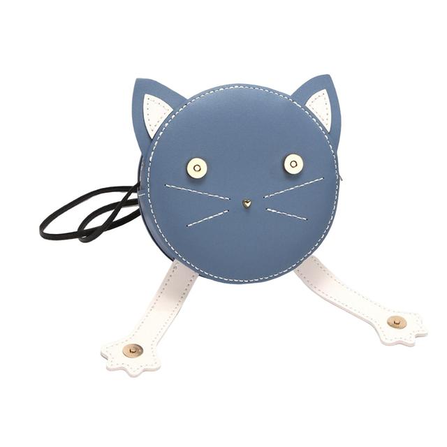 DIY Shoulder Bag Making Kit Hand Woven Bag Pre Cut Leather Sewing Leathercrafts Cat Shaped Full Tools For Beginners