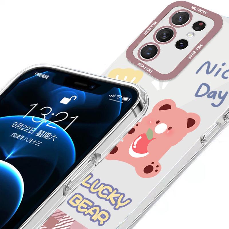 Samsung S23pulsluck Bear 22Ultra All-Inclusive A55 Прозрачный 13 Creative FE Niche Pro Чехол