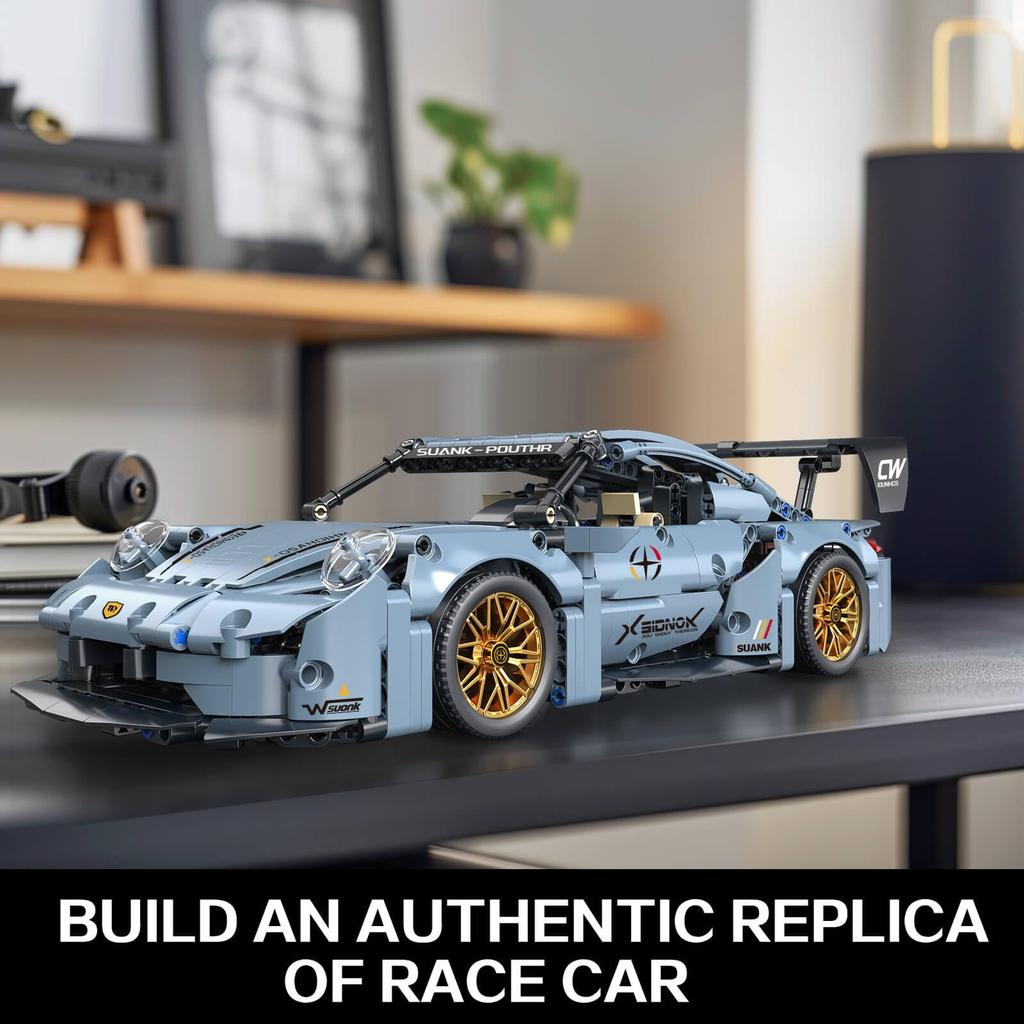 ТОЙЛИНКС 1:14 Спортивный Гоночный Автомобиль Строительный Набор для Мальчиков Взрослых MOC Гоночная Модель Игрушка Подарок для Детей День Рождения