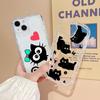 LZ11 Cat Cute Art Design Clear Soft Wave Phone Cases for Samsung S24 S23 Ultra S20 A54 A14 A52s A51 Huawei Honor 90 Realme OPPO Protection Back Cover