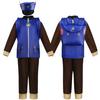 PAW Patrol Dog Costume for Kids, Chase Marshall Cosplay Outfit for Children's Day Party Dress Up Halloween Role Play Set