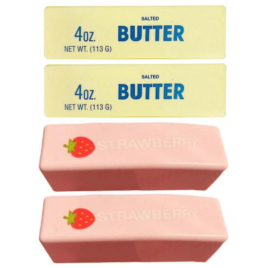 1/2/3/4/5/6Pcs Strawberry Jelly Stick Squeeze Toy Slow Rising Anxiety Stress Relief Chocolate Butter Stick Fidget Sensory Calming Toy