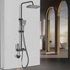 Black Shower Faucet System Fixtures Shower Head Combo Set With Bidet Sprayer