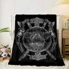 Viking Ship At Sea Blanket Flannel Blanket for bed, sofa, Camping, Hiking, Picnic Essentials, gift for family Fan gifts
