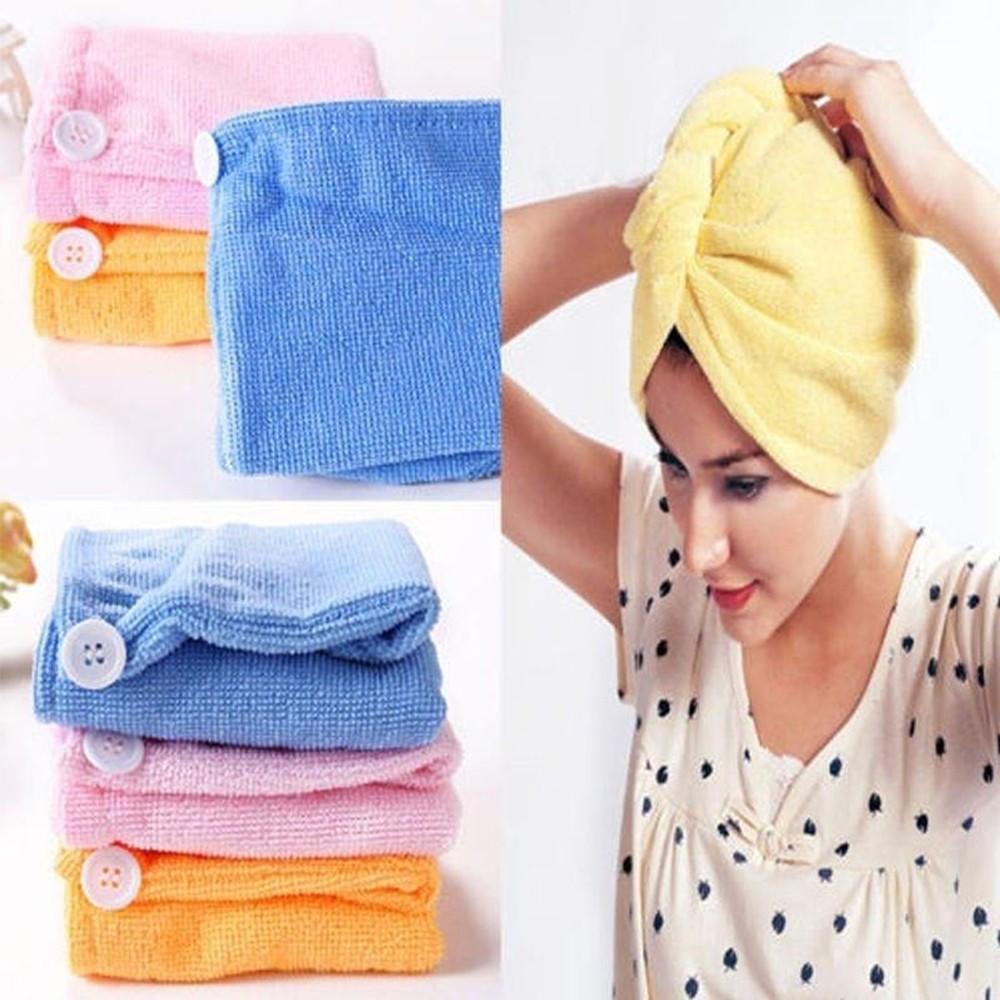 Women New Wrap Hat Spa Bathing Quick Dry Hair Microfiber Towel Turban