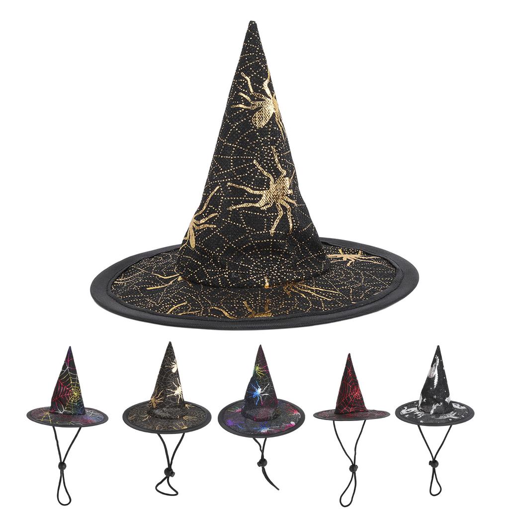 Шляпы для маленьких собак на Хэллоуин со стальным кольцом, милые модные шляпы для вечеринки на Хэллоуин для домашних животных среднего размера