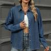 Women's Fashion Casual Solid Color Denim Jacket Short Top