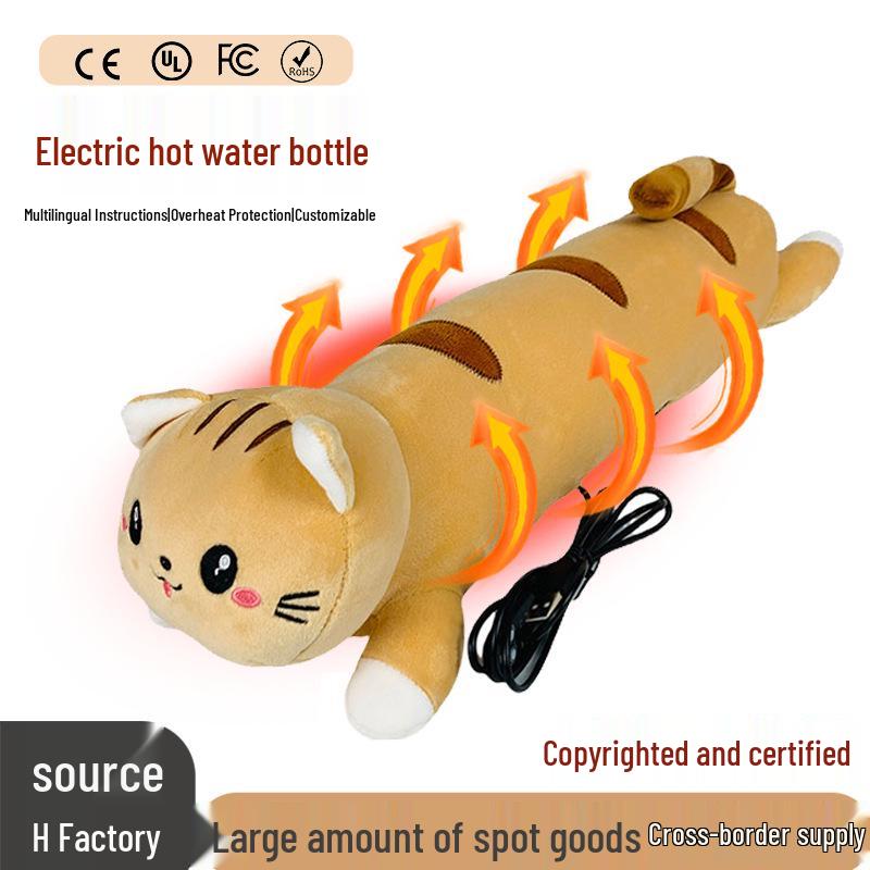 USB-нагреваемая кукла-кошка, подушка - Плюшевая греющая подушка