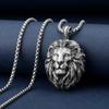 Metal Lion Head Pendant Necklace for Men's Personalized Hip Hop Punk Style Jewelry Trendy Men's Accessories