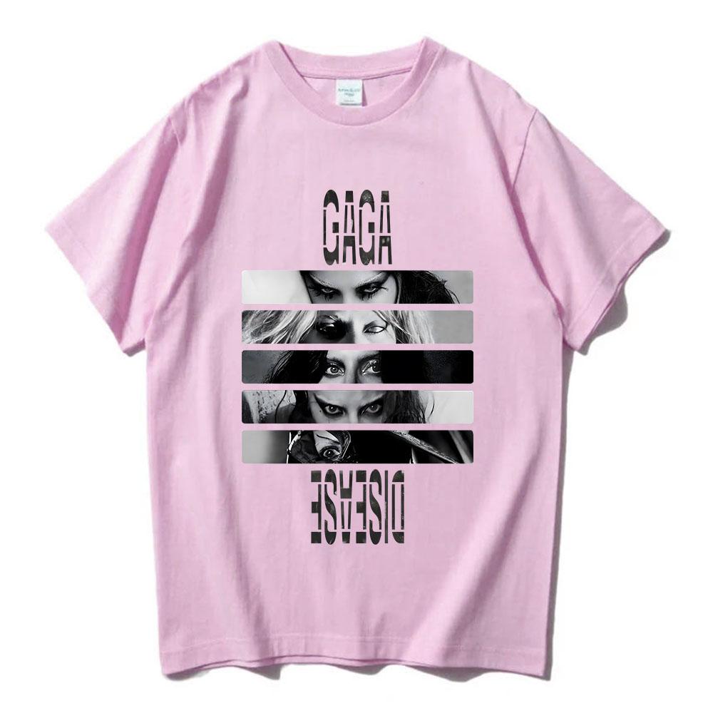 Футболка с принтом болезни Леди Гаги Мужская/Женская одежда Повседневная с коротким рукавом Летняя Весенняя футболка Ropa Hombre Уличная одежда Футболки