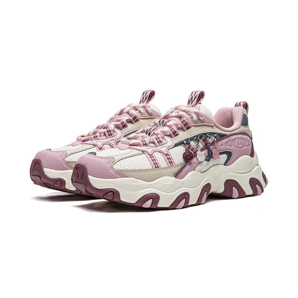 Li-Ning Cat Paw Lite 3 Simple Comfortable Shock Absorbing Wear Resistant Low Top Casual Shoes Women Sneaker Light-Pink AGCW174-1