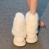 Fleece Thick-soled Fluffy Boots Women's 2025 Autumn and Winter New Thermal Pants Tube Boots Small Fragrant Short Boots Fashion Snow Boots