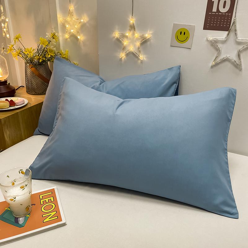 Gray Pillows Cover 2pcs Pillowcase 48x74cm Cushion Cover Rectangle Pillowslip for Home Funda Almohada Simple Style Pillow Case