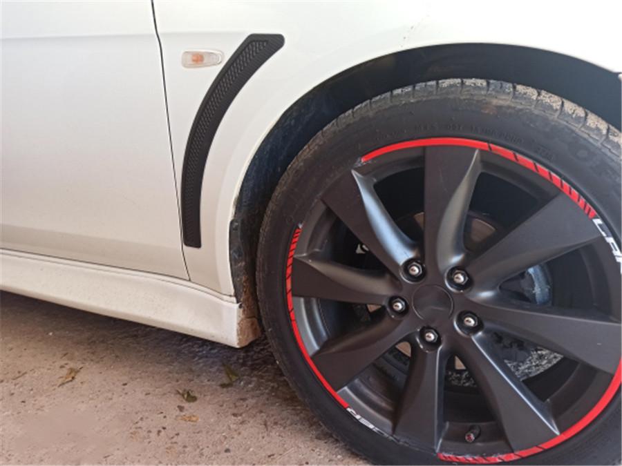 New 2PC Matte Black Car Front Fender Side Vent Cover For Mitsubishi Lancer EVO 08-15