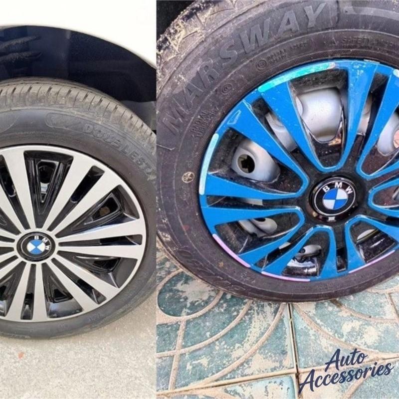56mm 60mm 65mm Car Wheel Sticker For BMW M3 E46 E90 F30 F10 G20 X5 50th Anniversary Emblem Badge 2Pcs DIY Auto Rim Hub Cap Decal AA5