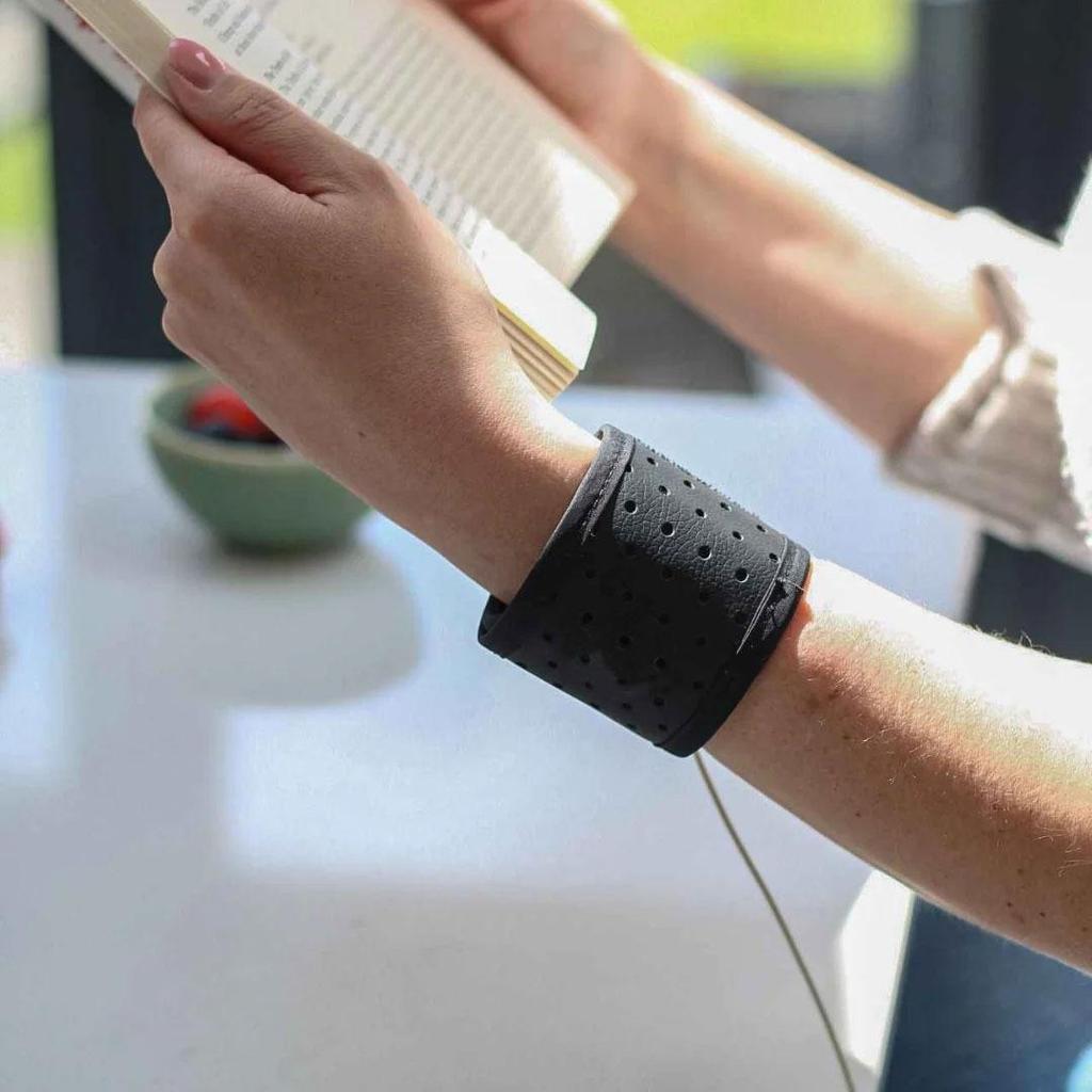 Портативный заземляющий браслет на запястье 32*6 см для терапии при боли, тревоге с заземляющим шнуром