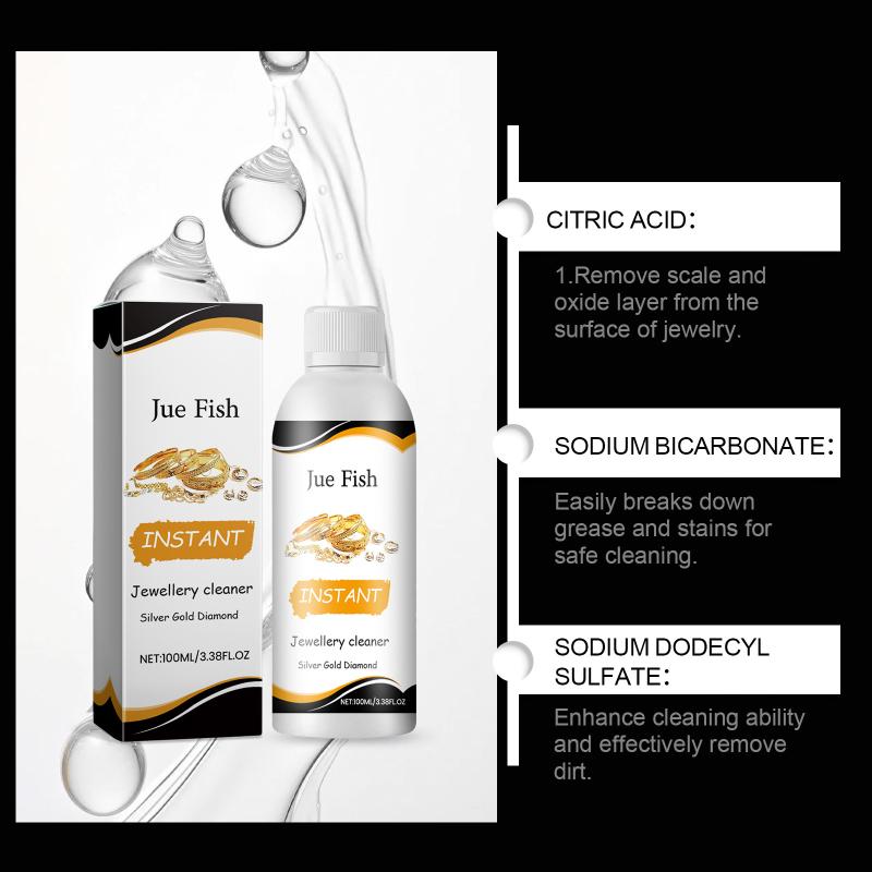 100 мл Раствор для чистки ювелирных изделий Для золота, серебра, очков, часов, колец, полировки бриллиантов, удаления грязи, придания блеска Для ультразвуковой машины