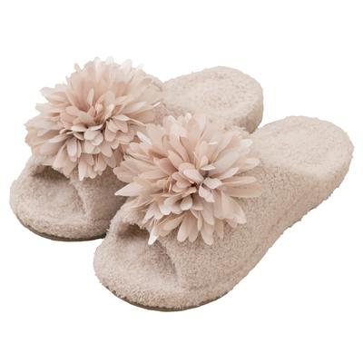 Senko SDS Lulace Floral Foot 48598 Тапочки, Прибл.. 24см, Бежевый, Узор, Стильный, Рефлексология,