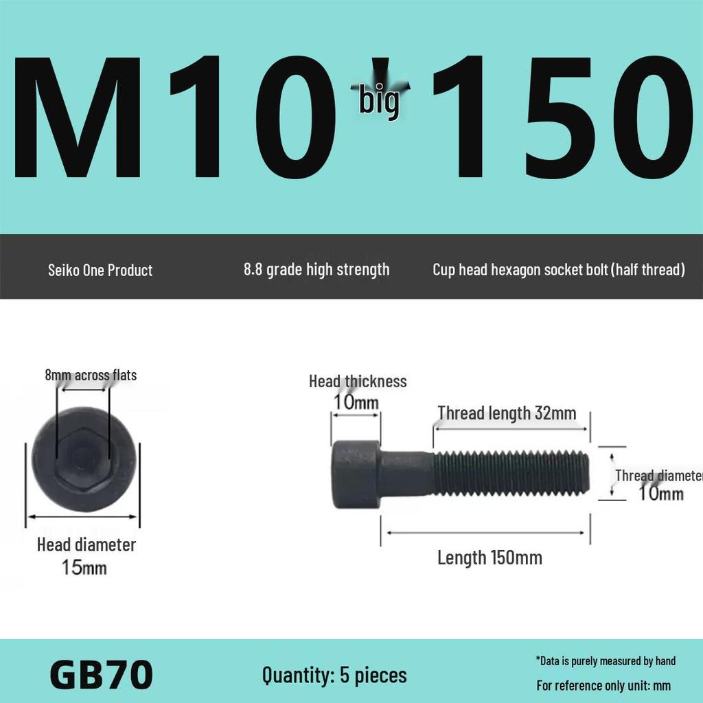 8.8 High-Strength Socket Head Cap Screw Bolt (M4-M16)